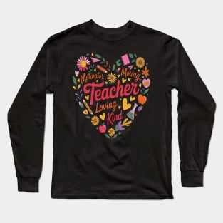 Floral Teacher Appreciation Long Sleeve T-Shirt